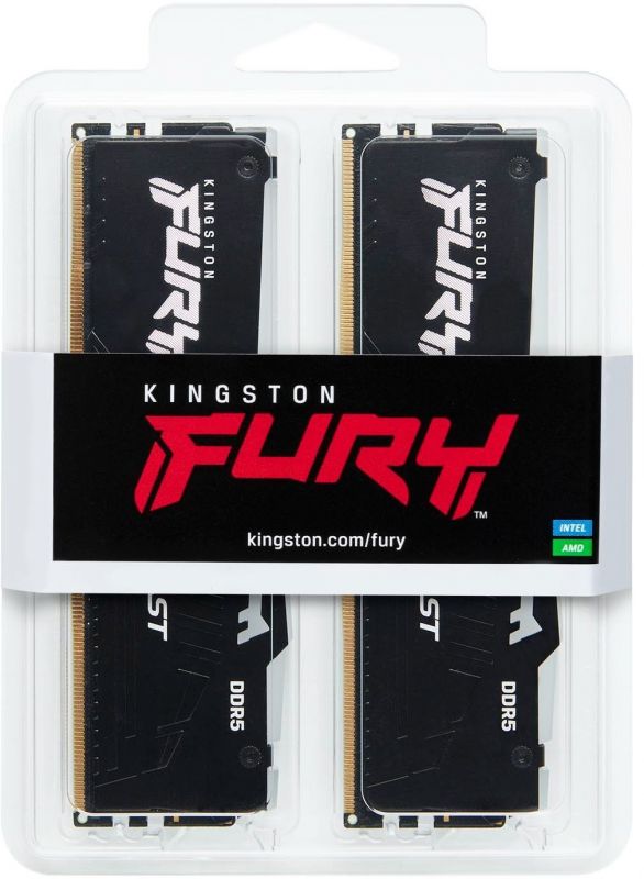 Пам'ять ПК Kingston DDR5 16GB KIT (8GBx2) 5600 FURY Beast RGB EXPO