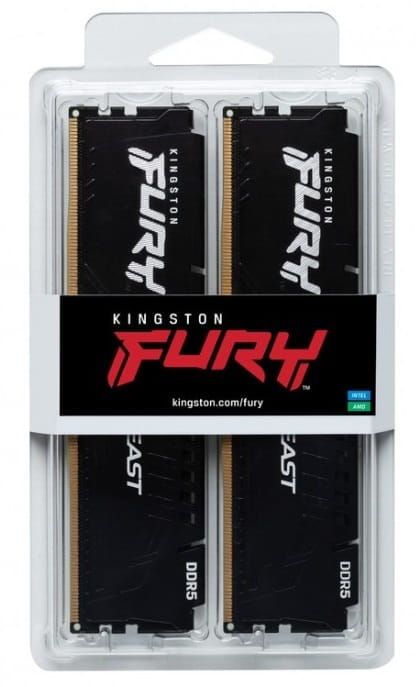 Пам'ять ПК Kingston DDR5 16GB KIT (8GBx2) 5600 FURY Beast Black EXPO