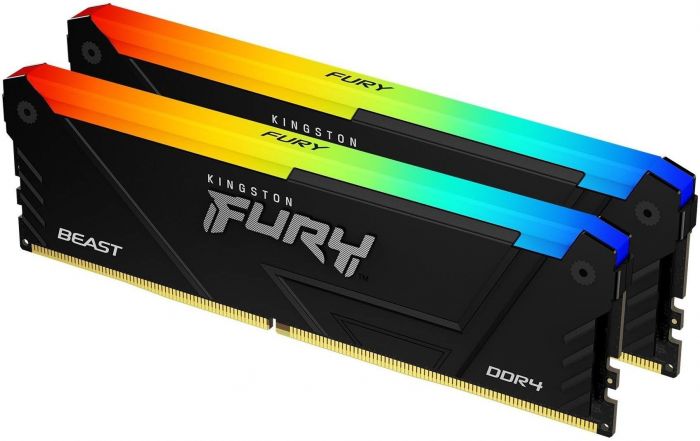 Пам'ять ПК Kingston DDR4 16GB KIT (8GBx2) 3600 FURY Beast RGB