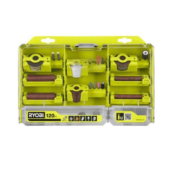Комплект приладдя Ryobi RAR800K-120 1/8" для міні дриля гравера реноватора 120шт кейс