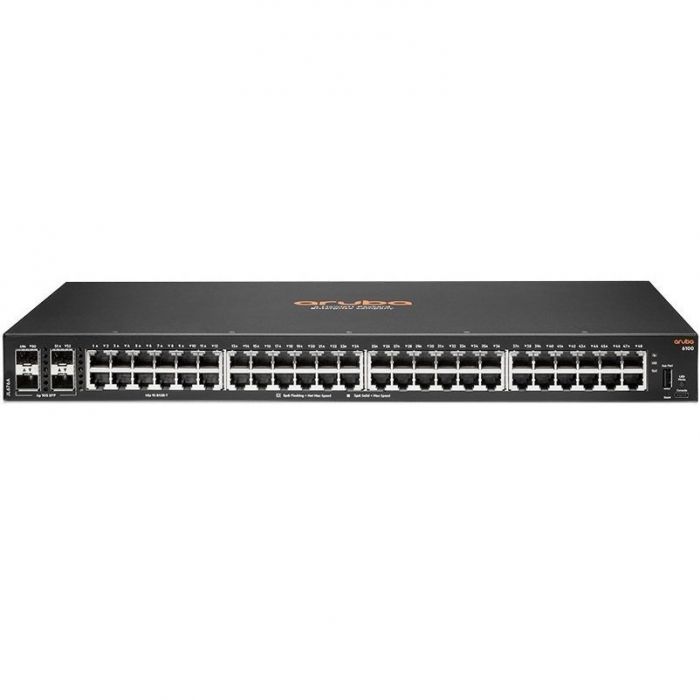 Комутатор HPE Aruba 6100, 48xGE, 4xGE SFP Ports, PoE Class 4 370W, LT Warranty