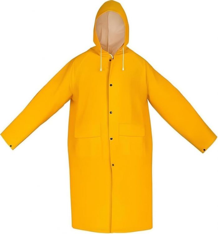 Дощовик Tolsen, ХXL, ПВХ-матеріал 0.32мм, водонепроникний, жовтий