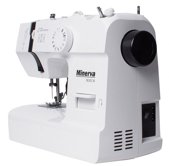 Швейна машина МINERVA Max30, електромех., 71 Вт, 13 швейних операцій, петля напівавтомат, білий