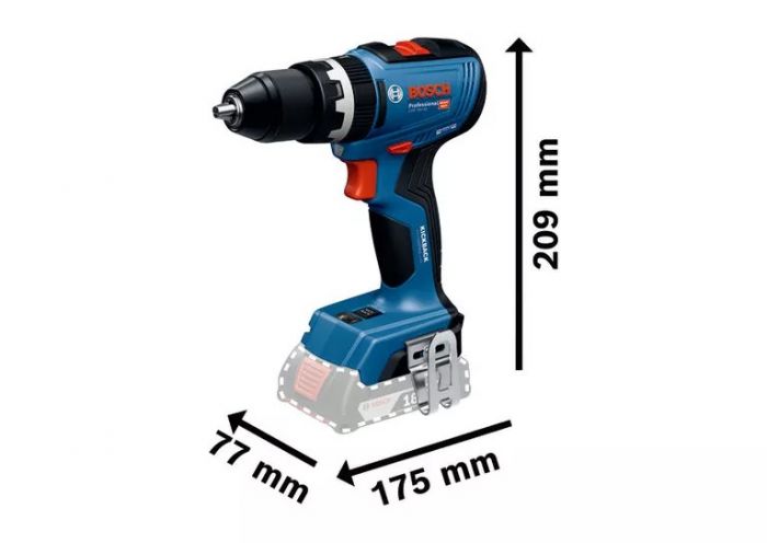 Шурупокрут-дриль акумуляторний Bosch GSB 18V-65 18В 31·65Нм 0-2100об·хв кейс 1.12кг