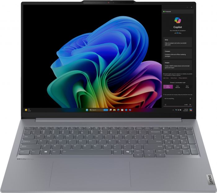 Ноутбук Lenovo ThinkBook 16-G7 16" WUXGA IPS AG, Snapdragon X Plus X1P-42-100, 16GB, F512GB, UMA, Win11P, сірий