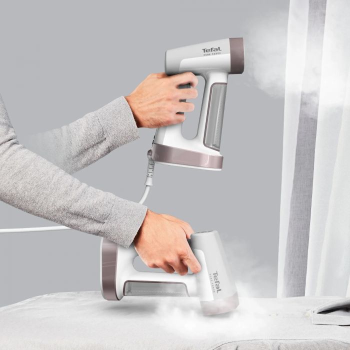 Відпарювач Tefal компактний Pure Force 2в1, 1800Вт, 180мл, постійна пара - 35гр, керам. підошва, білий