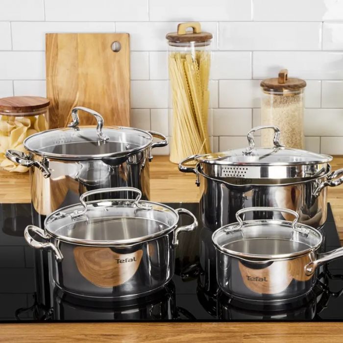 Набір посуду Tefal DUETTO+, 6предметів, нержавіюча сталь, скло