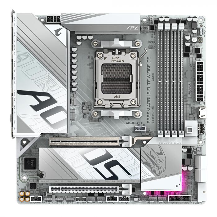 Материнська плата GIGABYTE B850M AORUS ELITE WF6E ICE sAM5 B850 4xDDR5 M.2 Wi-Fi BT mATX