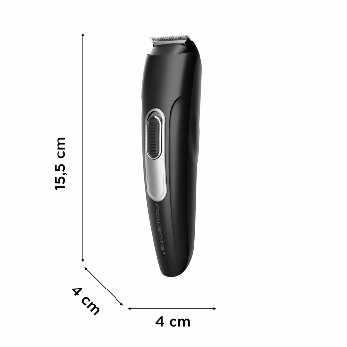 Тример Rowenta Stylis Easy, для бороди і вусів, мережа+акум., насадок-2, сталь, чорний