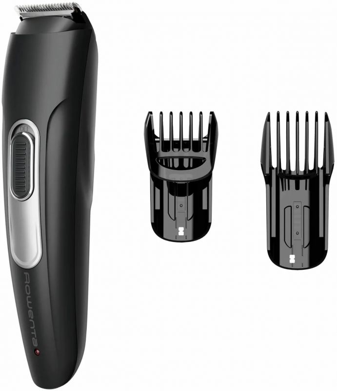 Тример Rowenta Stylis Easy, для бороди і вусів, мережа+акум., насадок-2, сталь, чорний