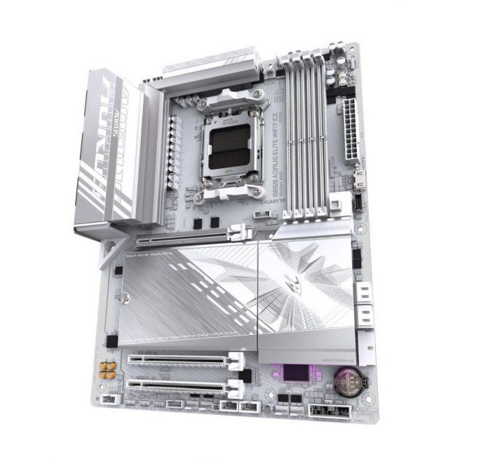 Материнська плата GIGABYTE B850 A ELITE WF7 ICE sAM5 B850 4xDDR5 M.2 Wi-Fi BT DP Type-C ATX