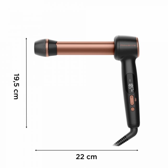 Стайлер Rowenta Twist Curl, автоматичний, темп.режимів-4, 150C–210С, кераміка, рукавича та термопідкладка, чорно-золотий