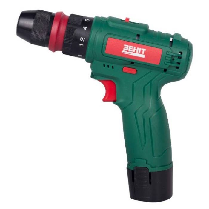 Шурупокрут-дриль акумуляторний Зеніт ЗША-12/15 DFR 12В 2х1.5А·год 18Нм 350·1350об·хв 0.95кг