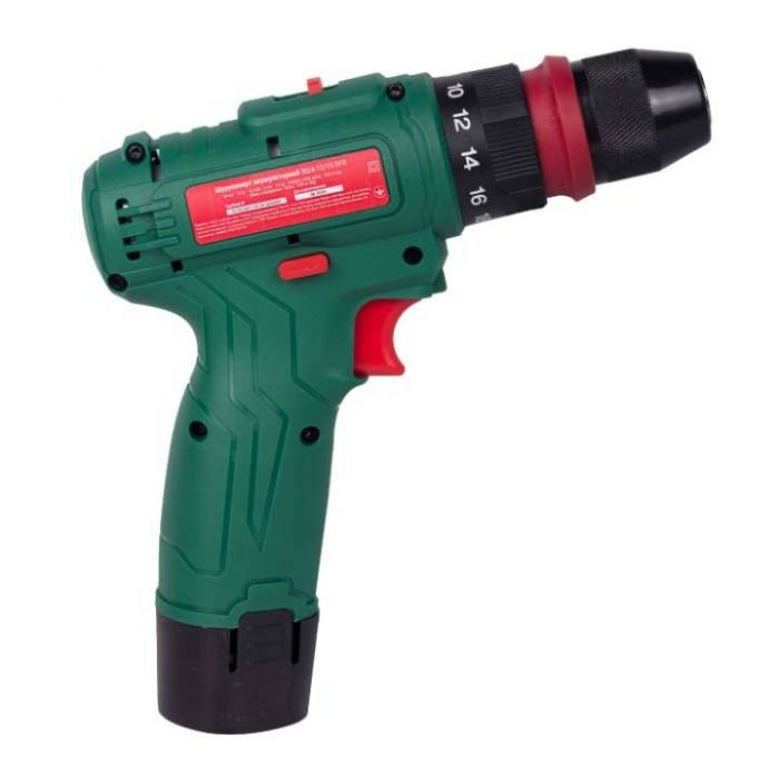 Шурупокрут-дриль акумуляторний Зеніт ЗША-12/15 DFR 12В 2х1.5А·год 18Нм 350·1350об·хв 0.95кг