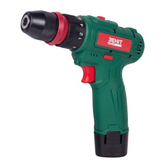 Шурупокрут-дриль акумуляторний Зеніт ЗША-12/15 DFR 12В 2х1.5А·год 18Нм 350·1350об·хв 0.95кг