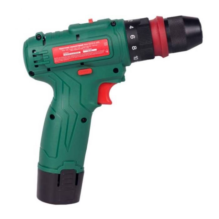 Шурупокрут-дриль акумуляторний Зеніт ЗША-12/15 S1 DFR 12В 1х1.5А·год 18Нм 350·1350об·хв 0.95кг