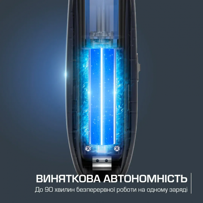 Тример Rowenta Barber Experience, для голови, бороди, мережа+акум., роторний мотор, насадок-5, нержавіюча сталь з покриттям DLC, чорно-синій