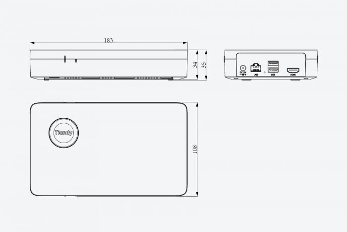 Відеореєстратор Tiandy TC-R3105 Spec:I/B/L/S, 5ch, 1HDD