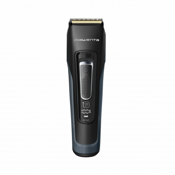 Машинка для стрижки Rowenta Advancer, для бороди, вусів, голови, мережа+акум., роторний мотор, насадок-3, кейс, титан.напил., темно-синій