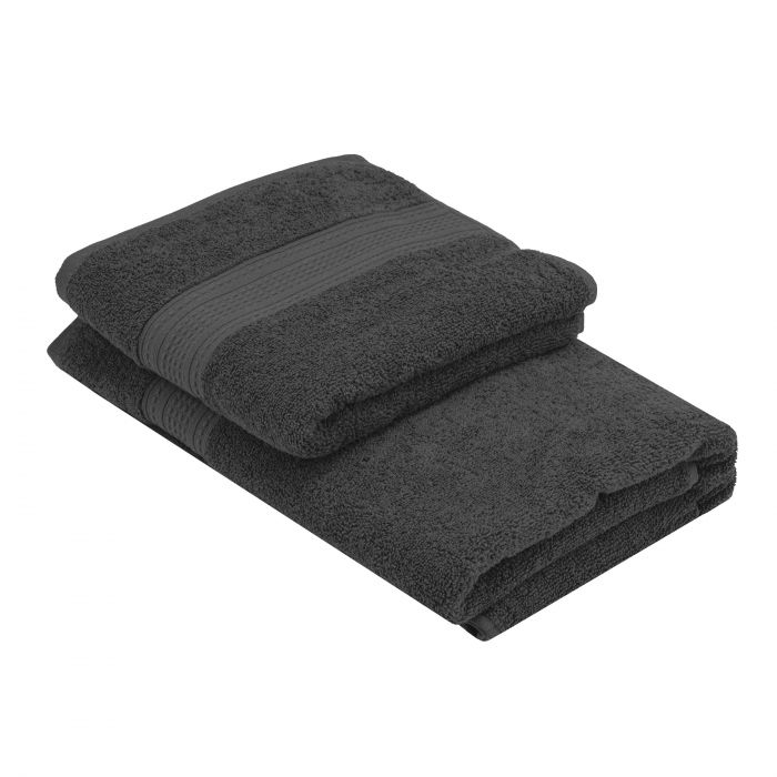 Рушник махровий Ardesto SuperSoft 50х90см, 100% бавовна, сірий темний