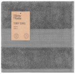 Рушник махровий Ardesto SuperSoft 50х90см, 100% бавовна, сірий