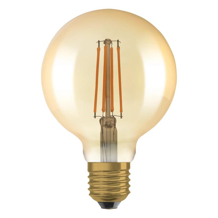 Лампа OSRAM LED E27 6.5Вт 2700К 725Лм G95 філаментна димується Vintage 1906