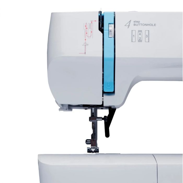 Швейна машина МINERVA Horizon R, електромех., 71 Вт, 13 швейних операцій, петля напівавтомат, білий