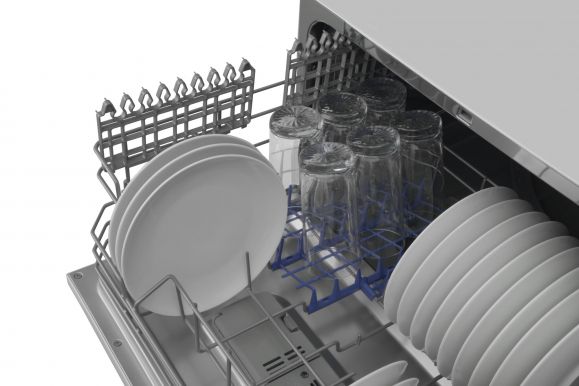 Посудомийна машина Hansa настільна, 6компл., A+, 55см, дисплей, сріблястий