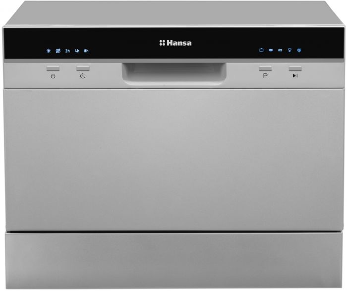 Посудомийна машина Hansa настільна, 6компл., A+, 55см, дисплей, сріблястий