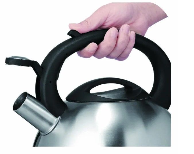 Чайник зі свистком Tefal, 2.5л, нержавіюча сталь, сталевий, чорний