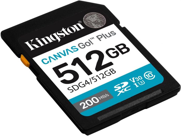 Карта пам'яті Kingston SD  512GB C10 UHS-I U3 V30 R200/W160MB/s