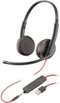 Гарнітура комп'ютерна стерео On-ear Poly Blackwire 3225 HS, USB-A, 3.5 мм, всеспрямований, чорний