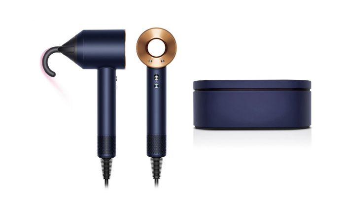 Фен Dyson HD07 Supersonic Prussian Blue/Rich Copper, 1600Вт, 4 режими, іонізація, хол. обду, кейс для зберігання, синьо-мідний