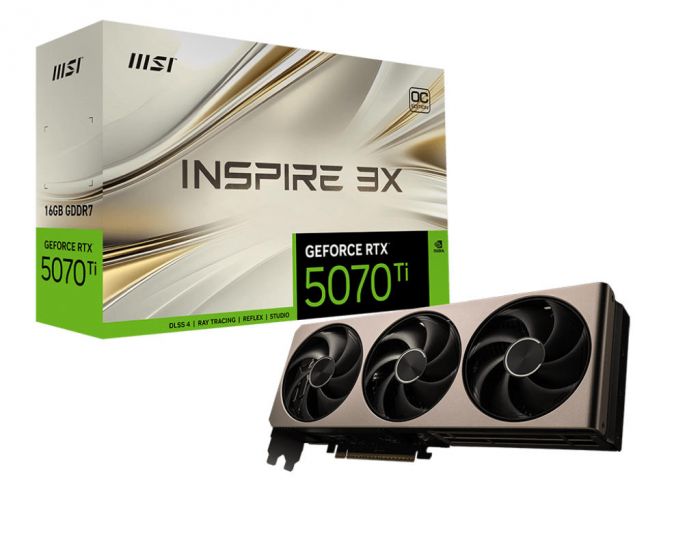 Відеокарта MSI GeForce RTX 5070 Ti 16GB GDDR7 INSPIRE 3X OC