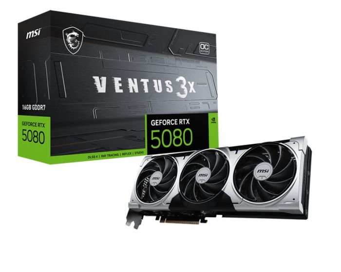 Відеокарта MSI GeForce RTX 5080 16GB GDDR7 VENTUS 3X OC PLUS