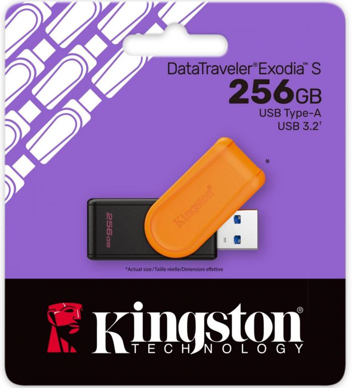 Накопичувач Kingston  256GB USB 3.2 Type-A Gen1 DT Exodia S