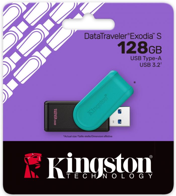 Накопичувач Kingston  128GB USB 3.2 Type-A Gen1 DT Exodia S