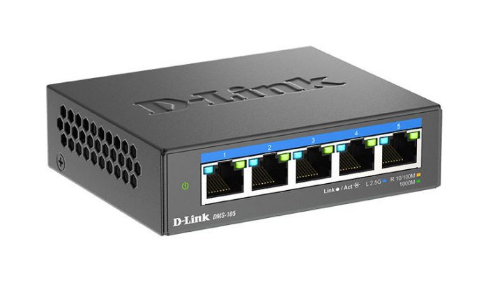 Комутатор D-Link DMS-105 5x2.5GE, Некерований