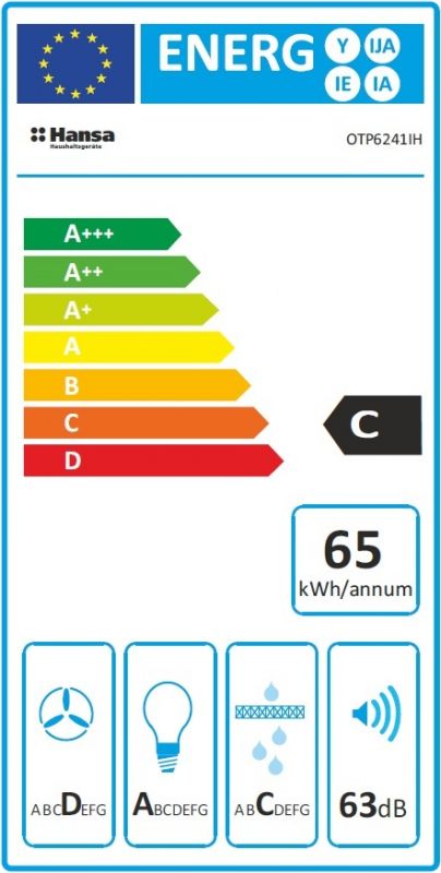 Витяжка Hansa вбудована, 60см, 417м3ч, нерж