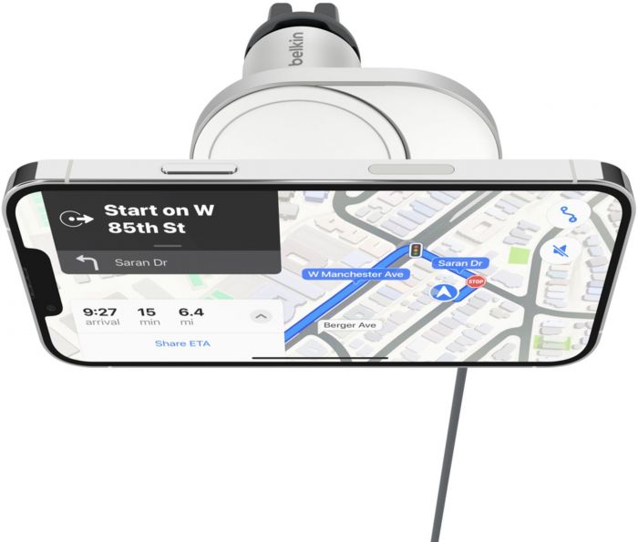 Автомобільний тримач смартфона Belkin MagSafe Qi2 бездротова зарядка, чорний