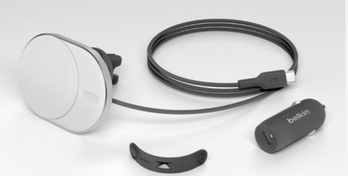 Автомобільний тримач смартфона Belkin MagSafe Qi2 бездротова зарядка, чорний