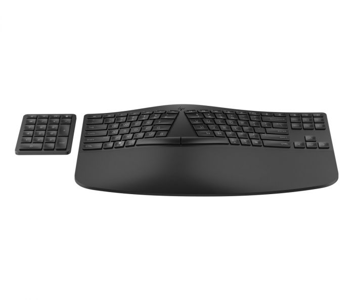 Клавіатура мембранна HP 960 BLK Ergonomic split-zone, 112key, BT, EN/UK, чорний