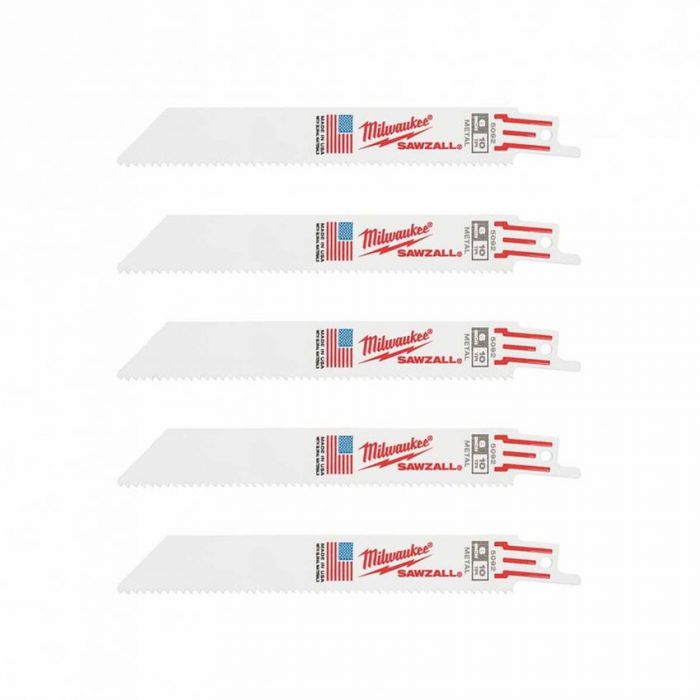 Полотно пиляльне для шабельної пилки Milwaukee GP універсальне, крок зуба 2.5мм х 150мм, 5шт