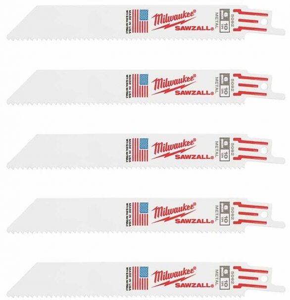 Полотно пиляльне для шабельної пилки Milwaukee GP універсальне, крок зуба 2.5мм х 150мм, 5шт