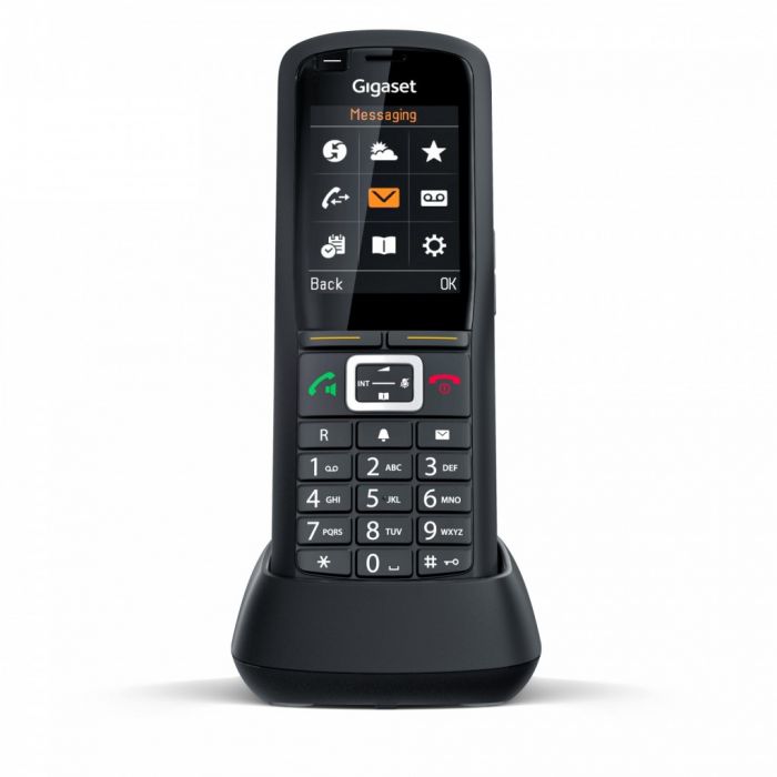 Трубка IP-DECT Gigaset R700H PRO 1xMicro-USB, 1x3.5 мм роз'єм для гарнітури, DECT, BT, 2.4" кольоровий дисплей, IP65