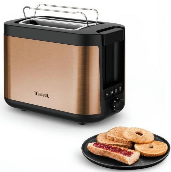 Тостер Tefal Coppertinto 850Вт, розморожування, метал, бронзовий