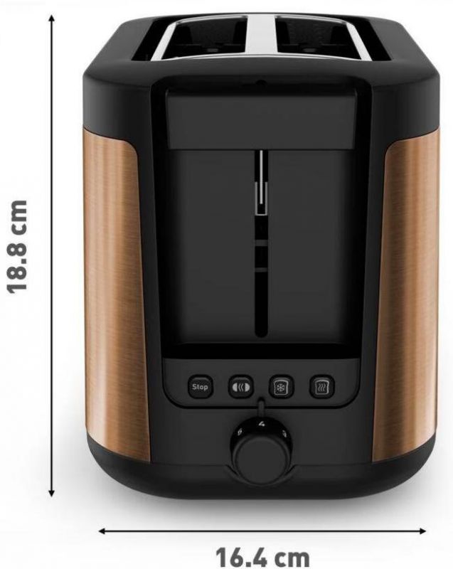 Тостер Tefal Coppertinto 850Вт, розморожування, метал, бронзовий