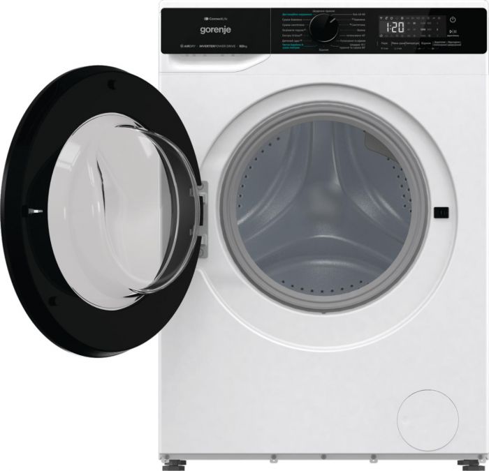 Прально-сушильна машина Gorenje фронтальна, 8(5)кг, 1400, A+, 51см, дисплей, інвертор, Wi-Fi, білий