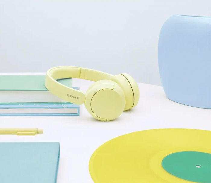 Навушники On-ear Sony WH-CH520 BT 5.2, SBC, AAC, Wireless, Mic, Жовтий