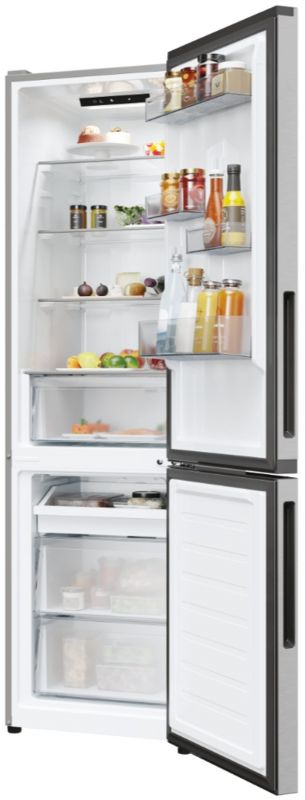 Холодильник Candy з нижн. мороз., 182.5x54.5х60, холод.відд.-197л, мороз.відд.-82л, 2дв., А+, NF, нерж